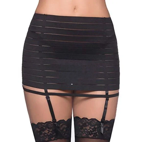 NWT Oh la la Cheri Bandage Gartini with G-String Black 1X - Picture 2 of 6